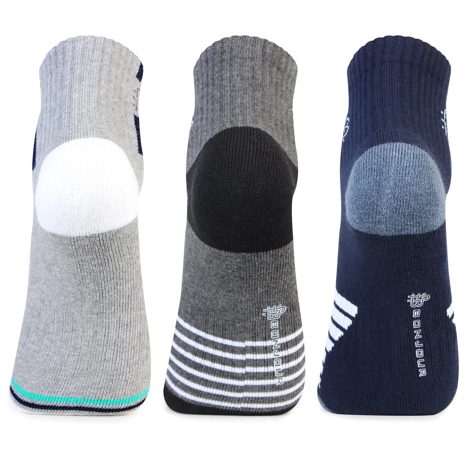 Men Cushioned Ankle Length Sports Socks -Pack Of 3