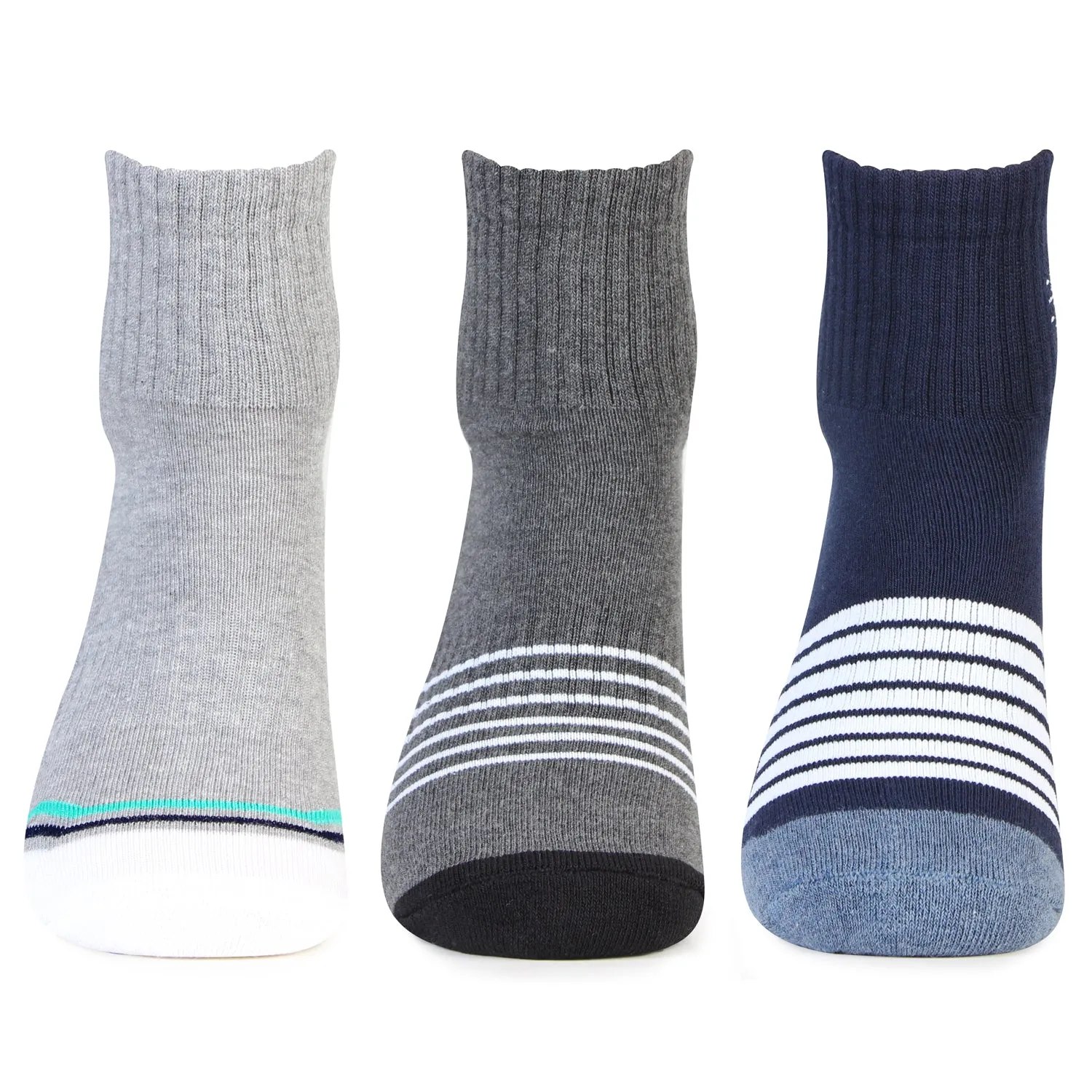 Men Cushioned Ankle Length Sports Socks -Pack Of 3