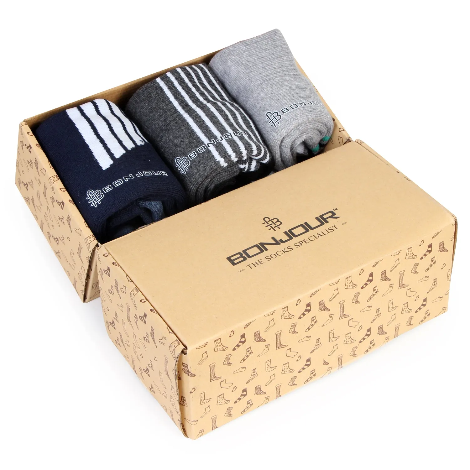 Men Cushioned Ankle Length Sports Socks -Pack Of 3