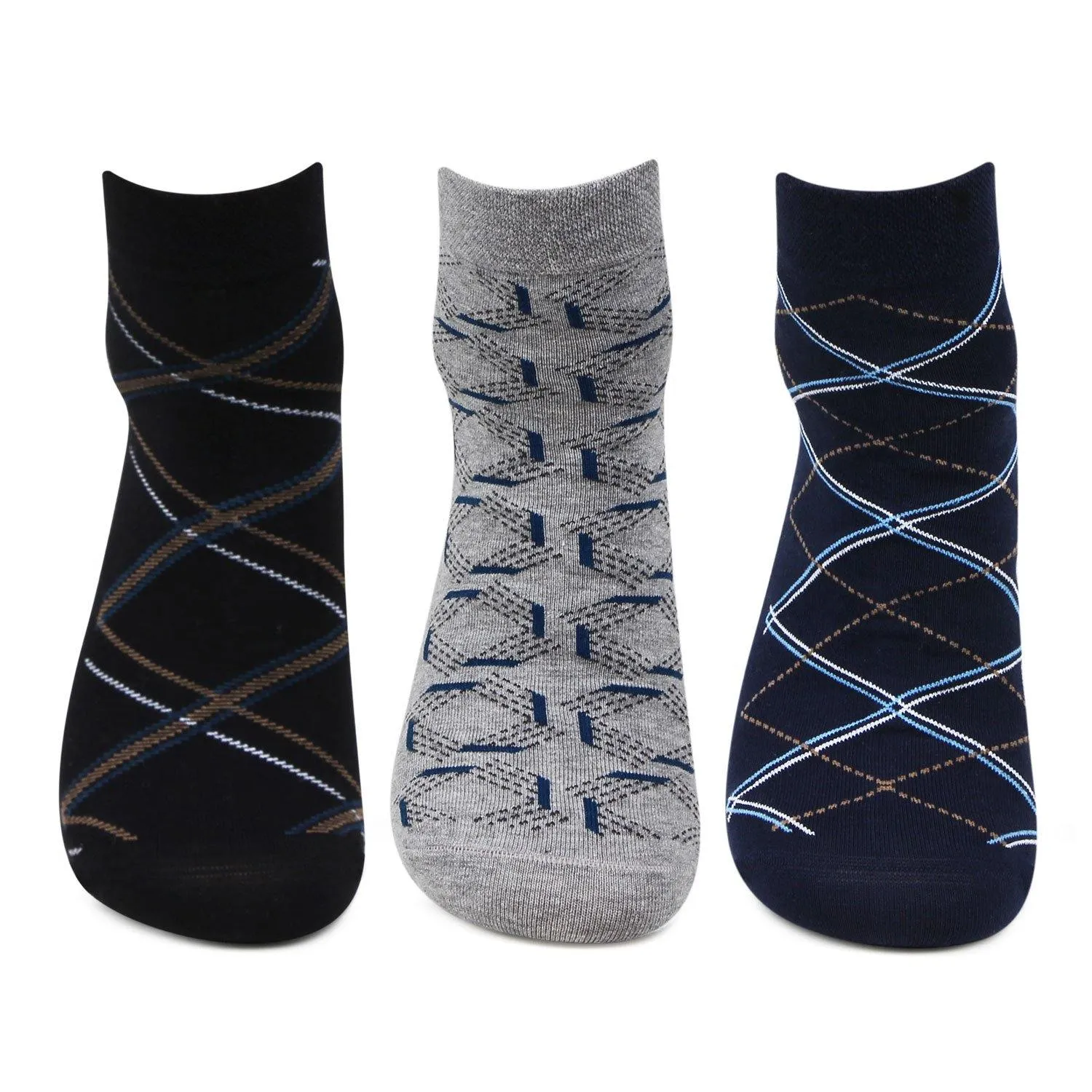 Men Formal Ankle Length Business & Office Socks-Pack Of 3