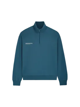 Mens Double Jersey Half Zip Sweatshirt—storm blue