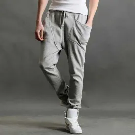 Men's Sports Polyester Loose Drawstring Pants