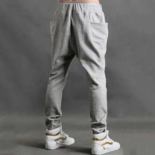 Men's Sports Polyester Loose Drawstring Pants