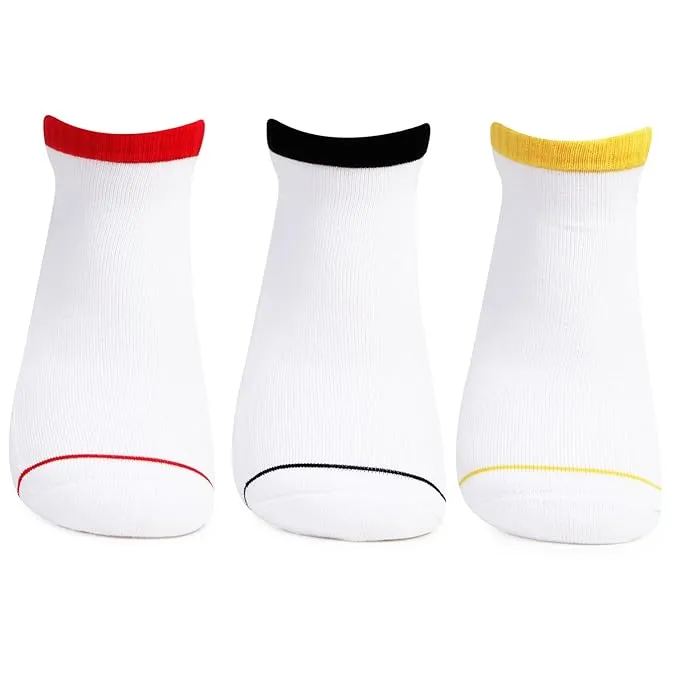 Men's White Cushioned Ankle Sports Socks - Pack of 3