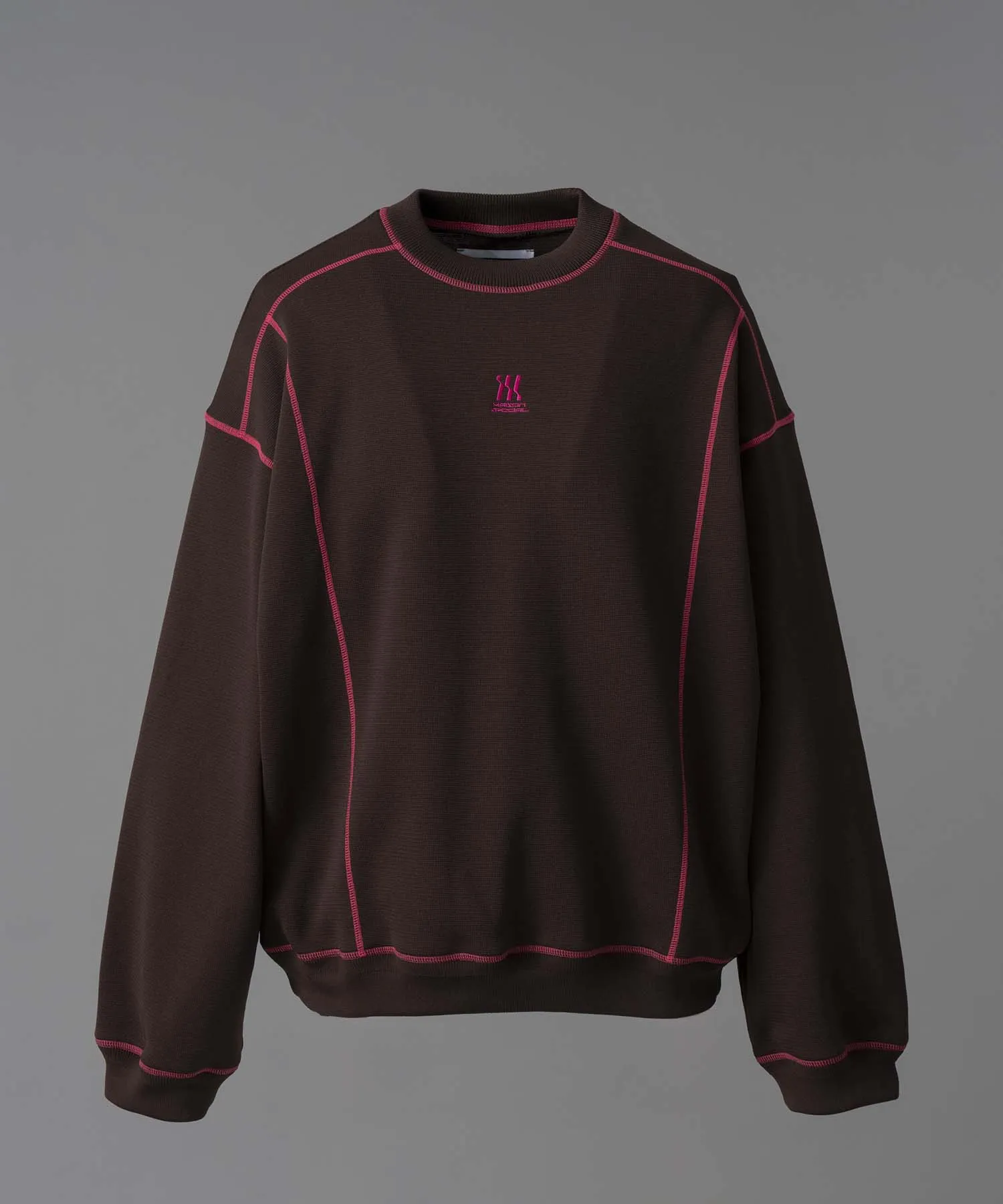 Milano Rib Flat Seam Stitch Prime-Over Crew Neck Pullover