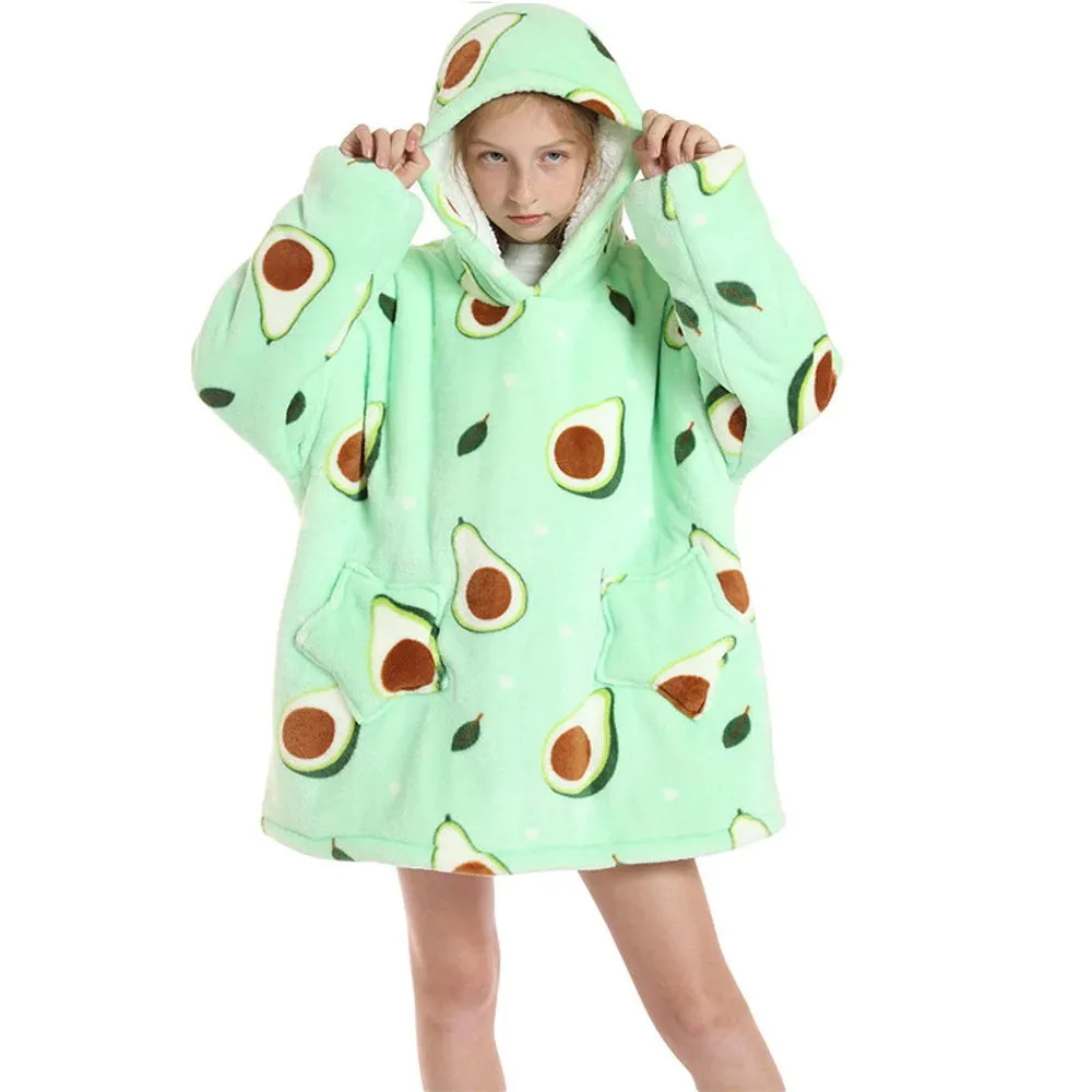 My Snuggy - Kids Avocado Hoodie Blanket