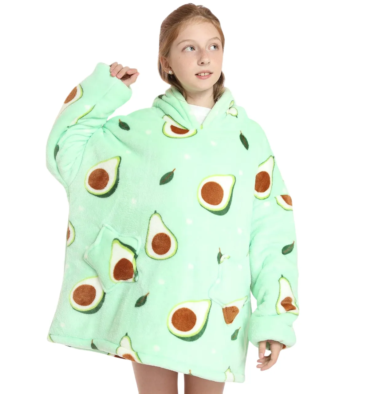 My Snuggy - Kids Avocado Hoodie Blanket