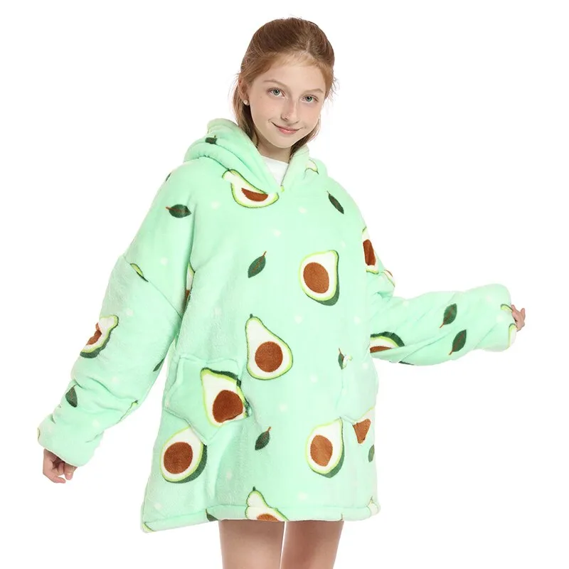 My Snuggy - Kids Avocado Hoodie Blanket