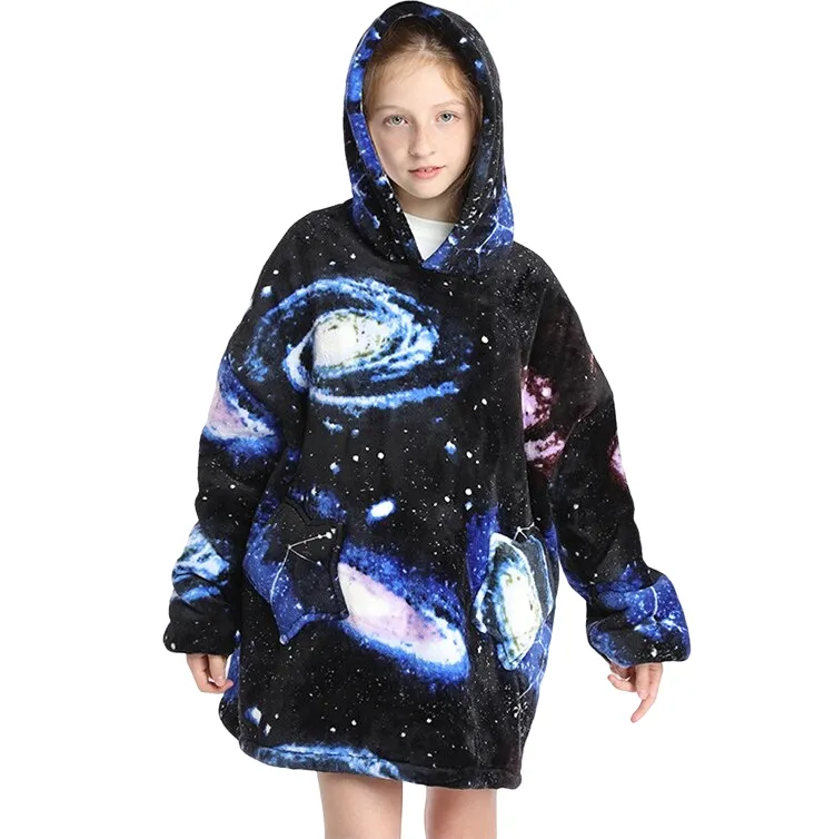 My Snuggy - Kids Dark Galaxy Hoodie Blanket