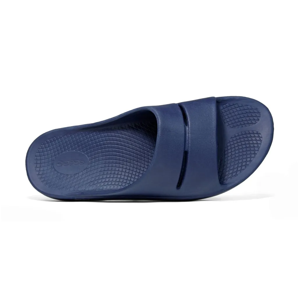 OOAHH NAVY SLIDE | at Brandy's shoes