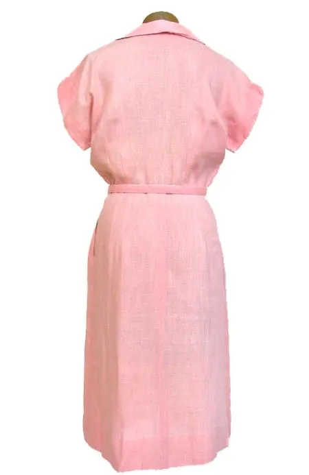 Pale Pink Linen with Beaded Collar