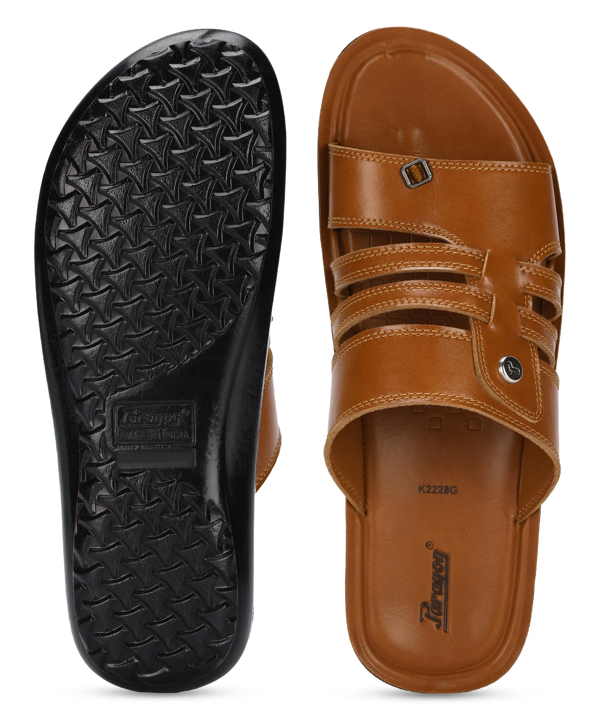 Paragon PUK2228G Men Stylish Sandals | Comfortable Sandals for Daily Outdoor Use | Casual Formal Sandals with Cushioned Soles