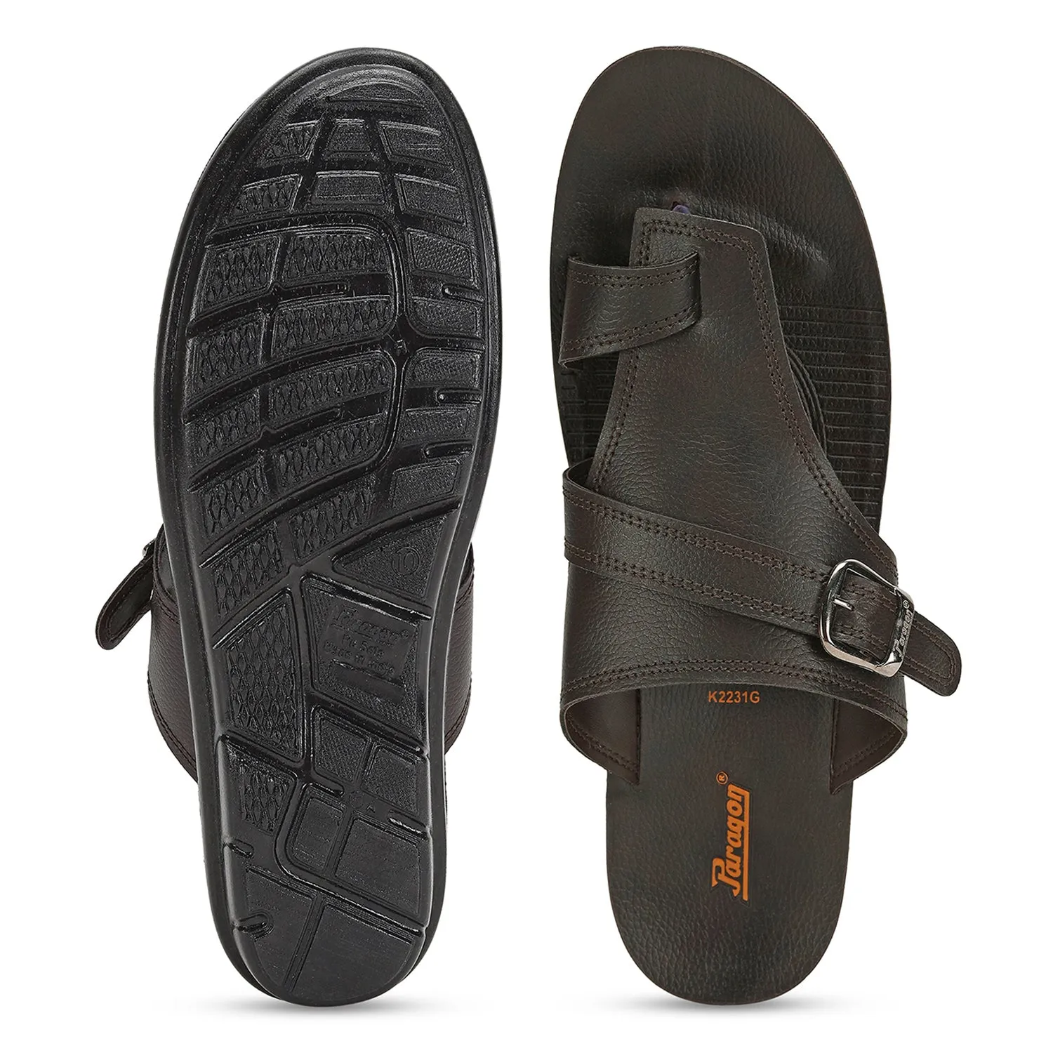 Paragon PUK2231G Men Stylish Sandals | Comfortable Sandals for Daily Outdoor Use | Casual Formal Sandals with Cushioned Soles