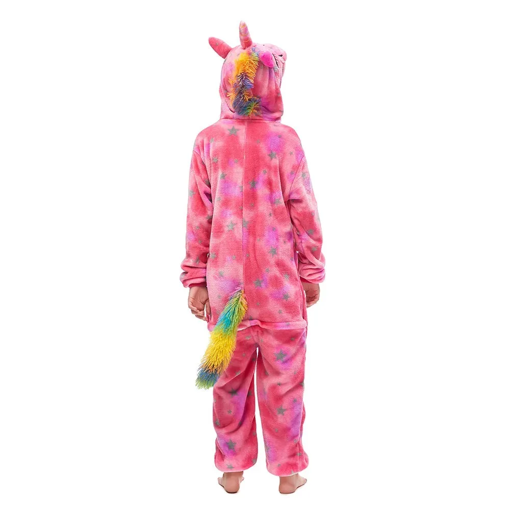 Pink Star Sleeping Unicorn Kids Onesie