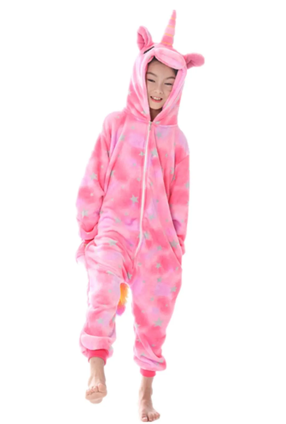 Pink Star Sleeping Unicorn Kids Onesie