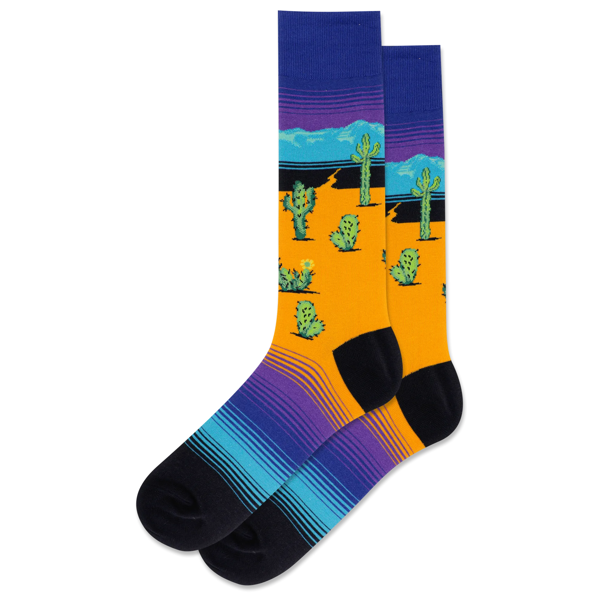 "Desert Scenic" Crew Socks by Hot Sox - Large - SALE