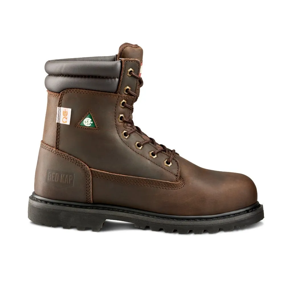 Red Kap Unisex 8" Steel Toe Work Safety CSA Boot CF23100ABR - Brown