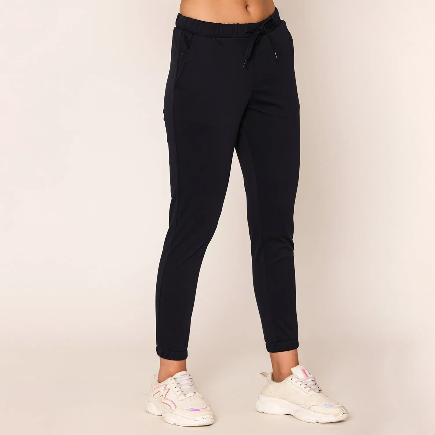 Slim Fit Joggers For Women - Navy