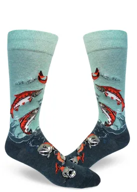 Sockeye Salmon Men's Crew Socks