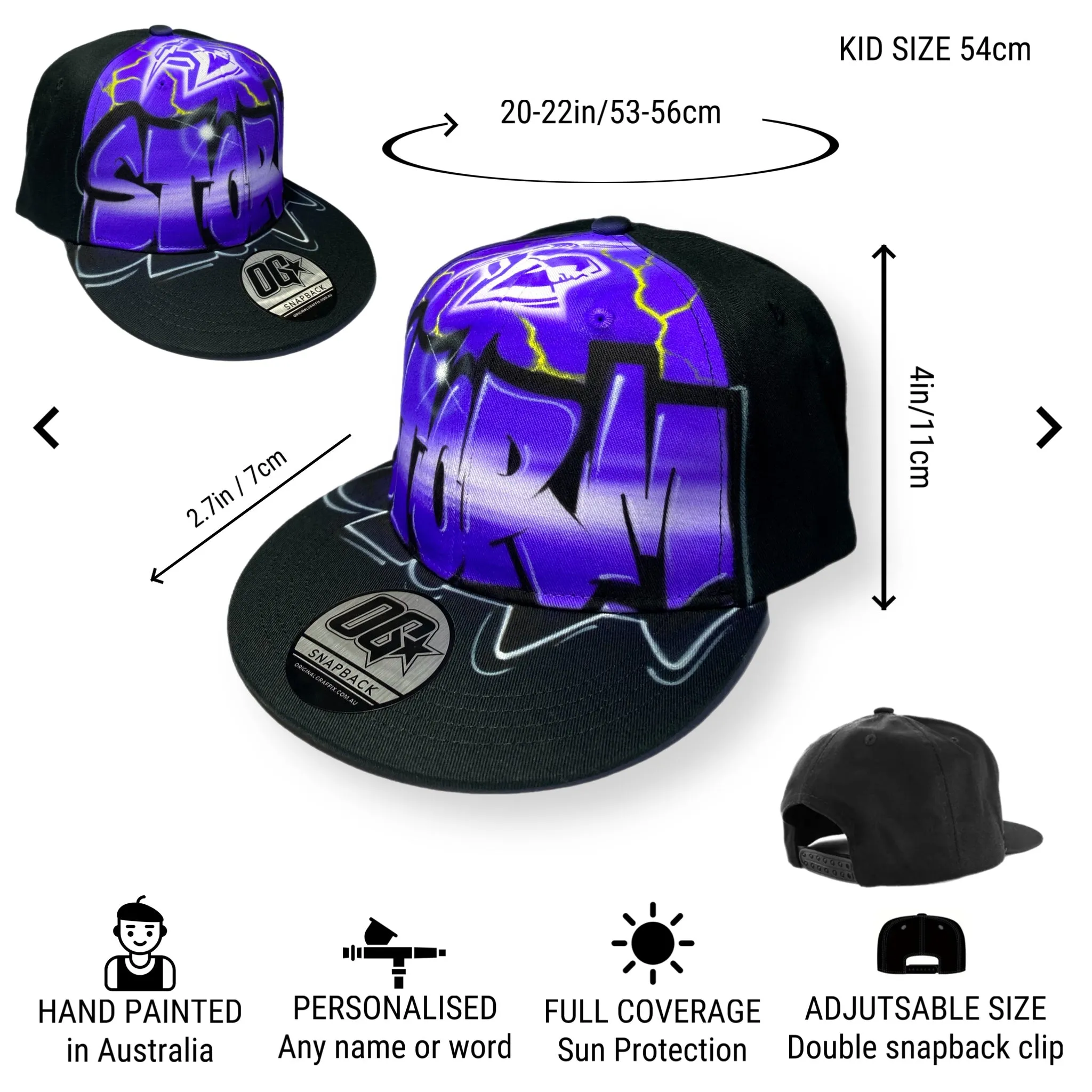 Storm Graffiti Name Snapback Cap