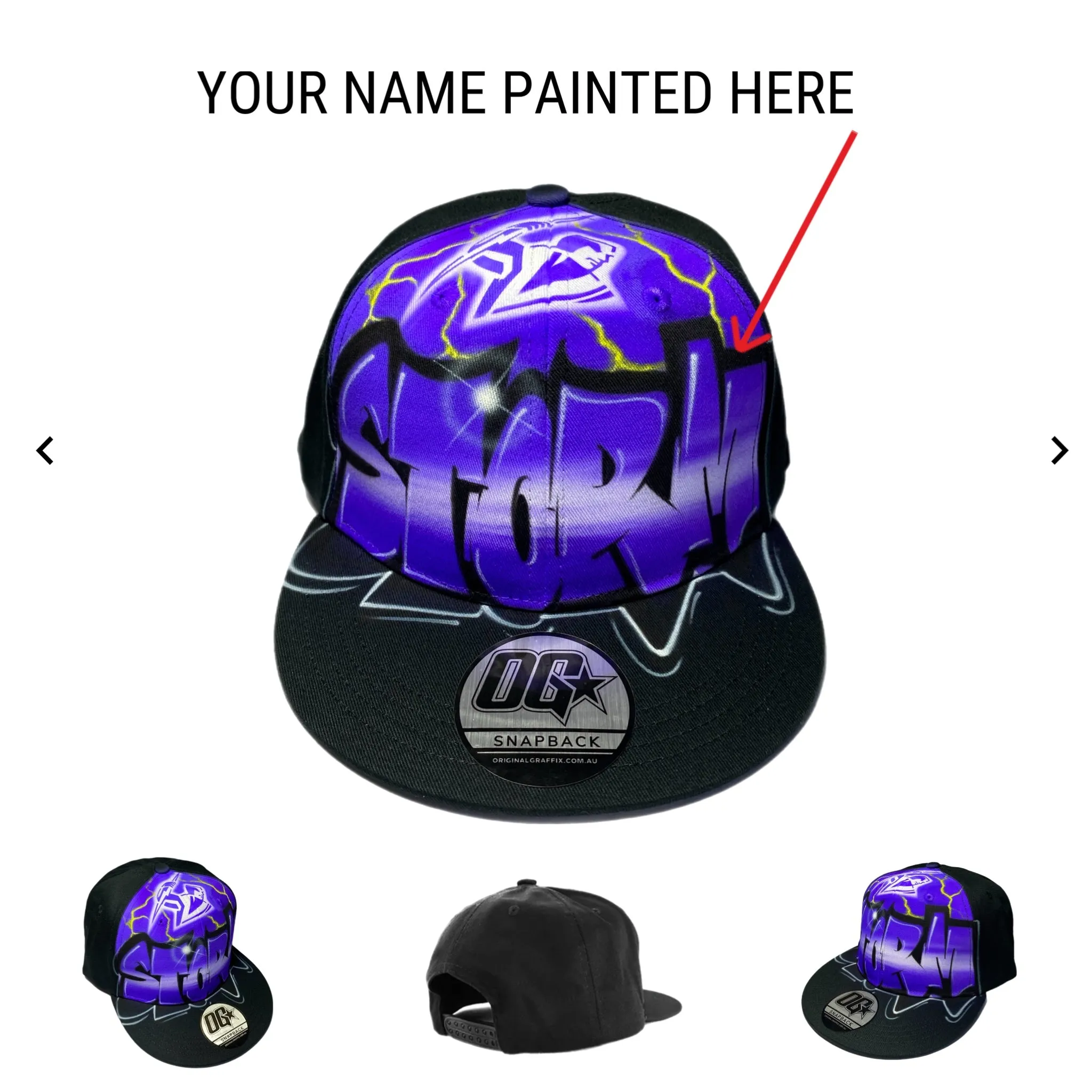 Storm Graffiti Name Snapback Cap