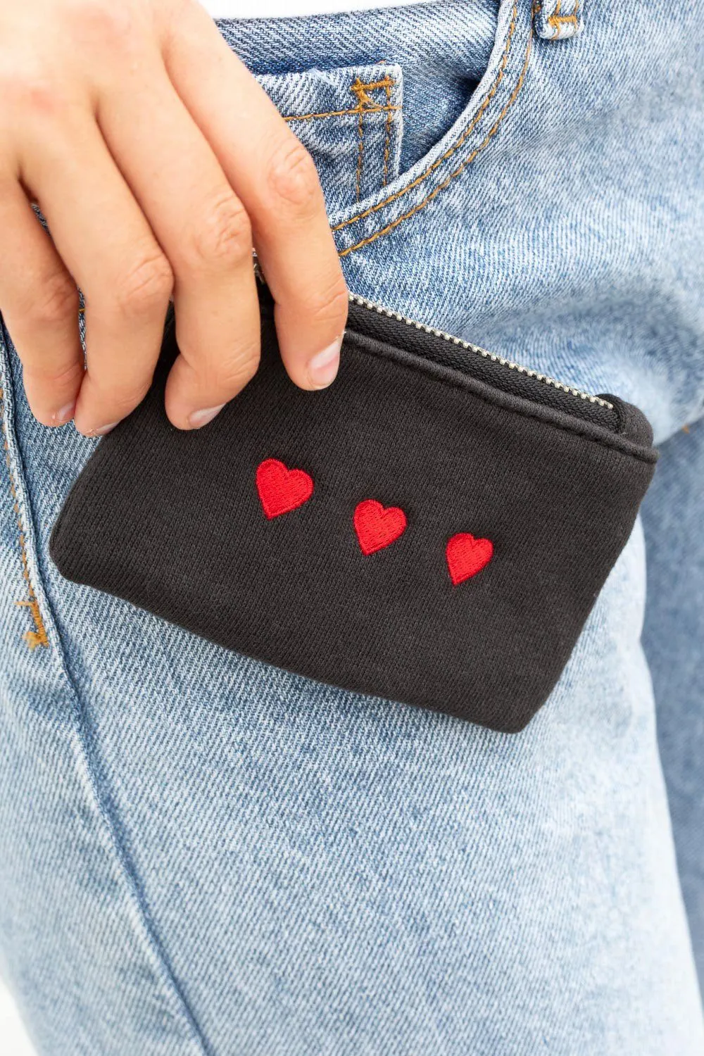 Three Heart Coin Purse