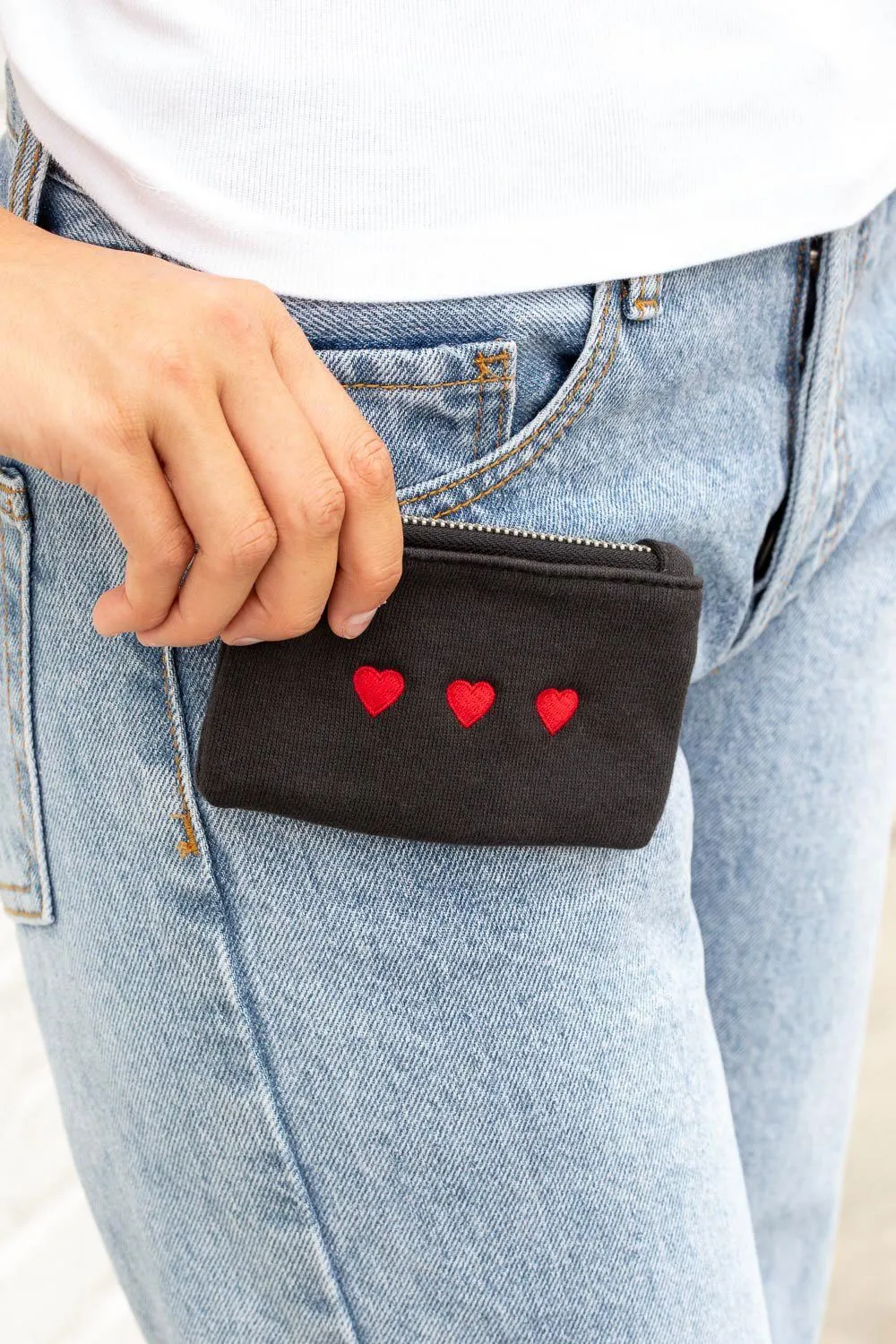 Three Heart Coin Purse