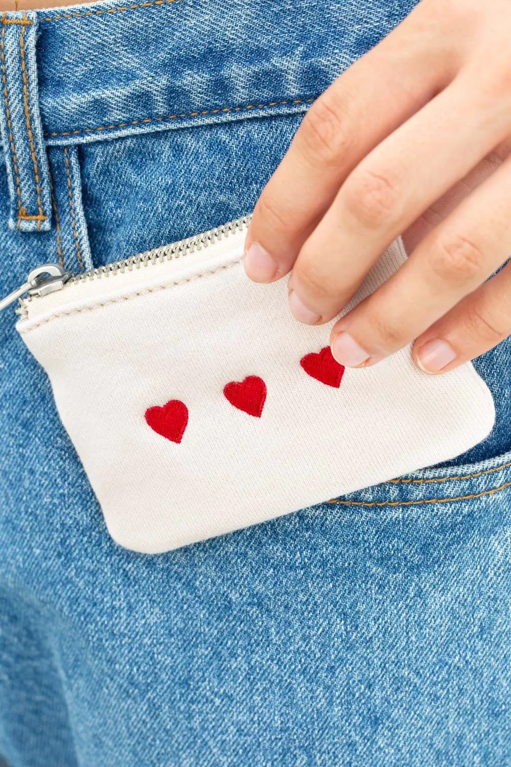 Three Heart Coin Purse