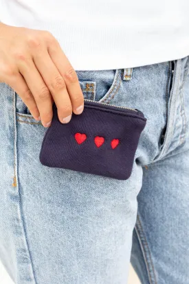 Three Heart Coin Purse