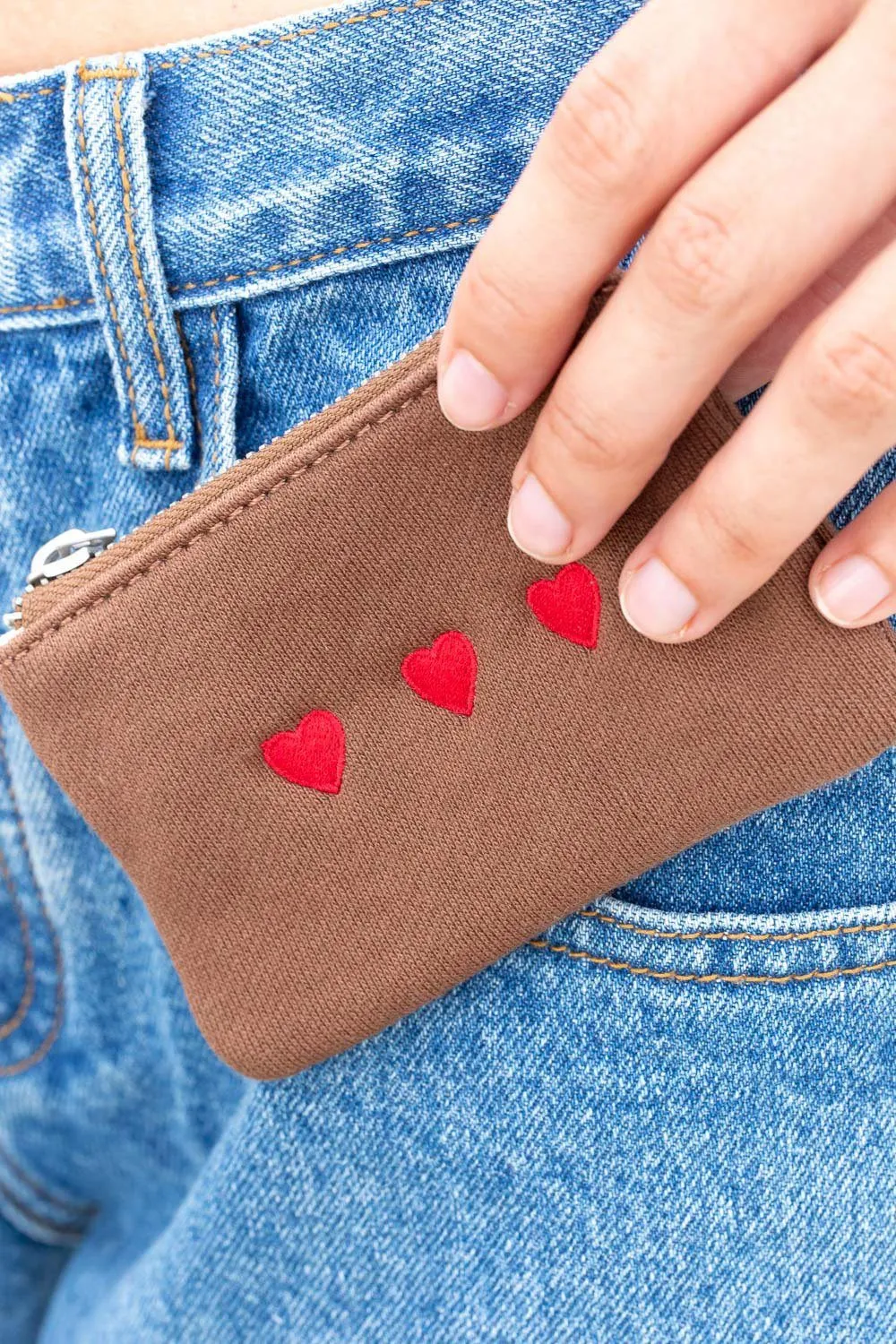 Three Heart Coin Purse