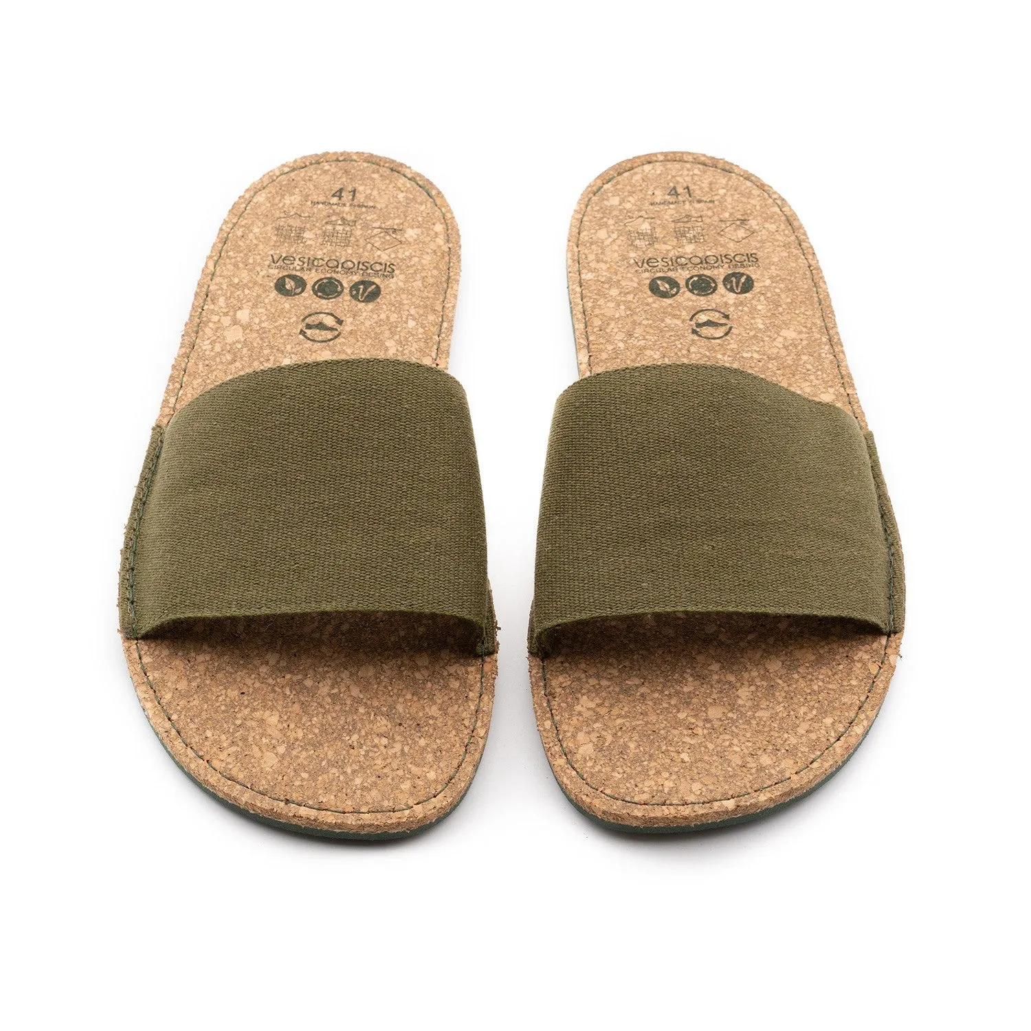 Vegan sandal khaki GAN008