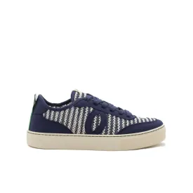 Vegan sneaker mesh marine & white BRI009