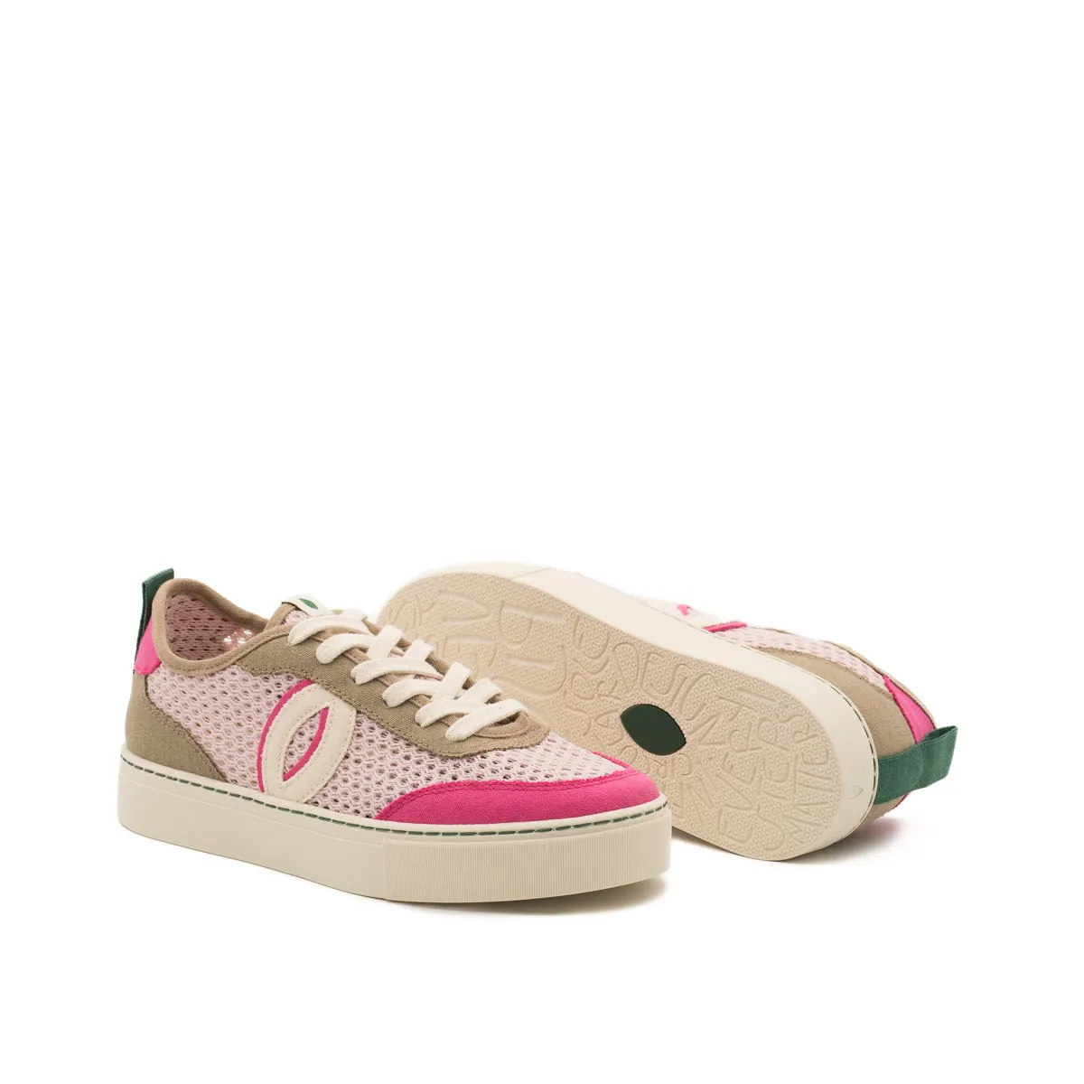 Vegan sneaker mesh rose-fuxia BRI015