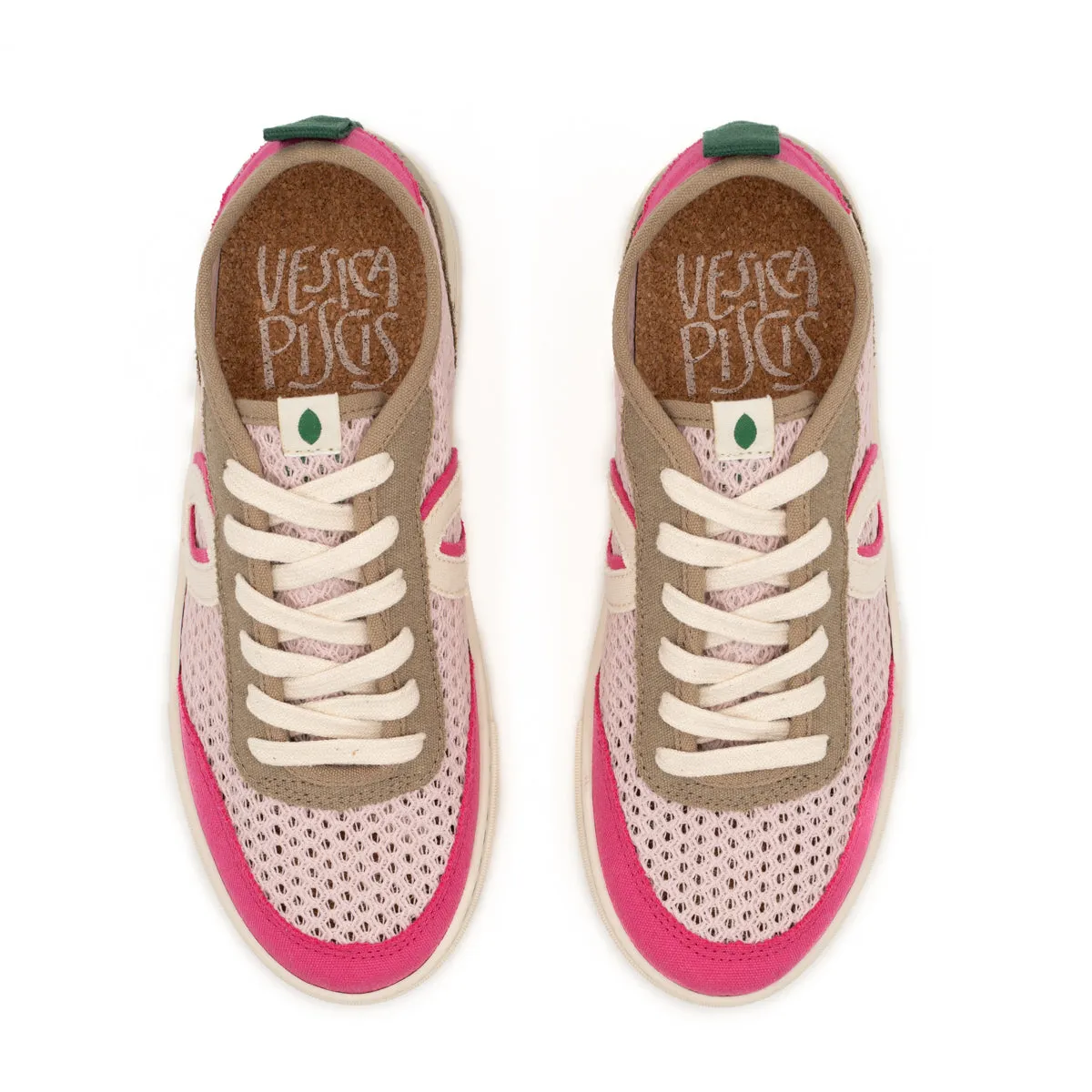 Vegan sneaker mesh rose-fuxia BRI015