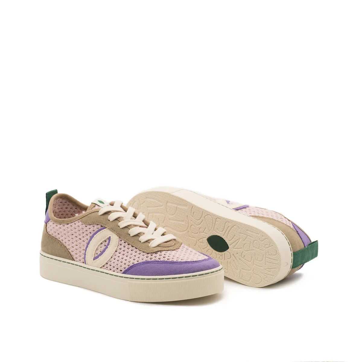 Vegan sneaker mesh rose-lilac BRI014