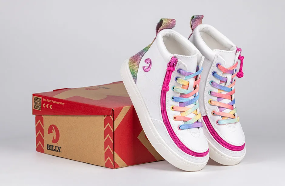 White Rainbow BILLY Classic Lace High Tops