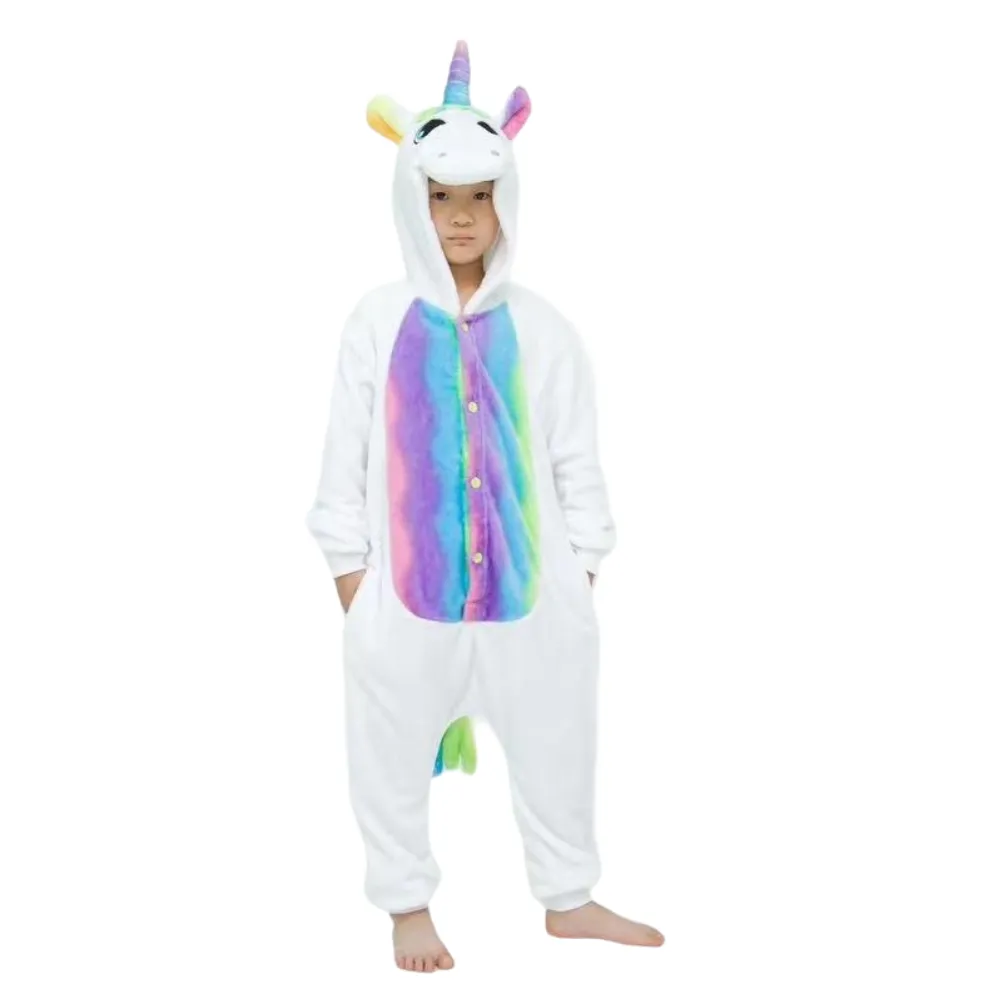 White Unicorn With Rainbow Wings Kids Onesie