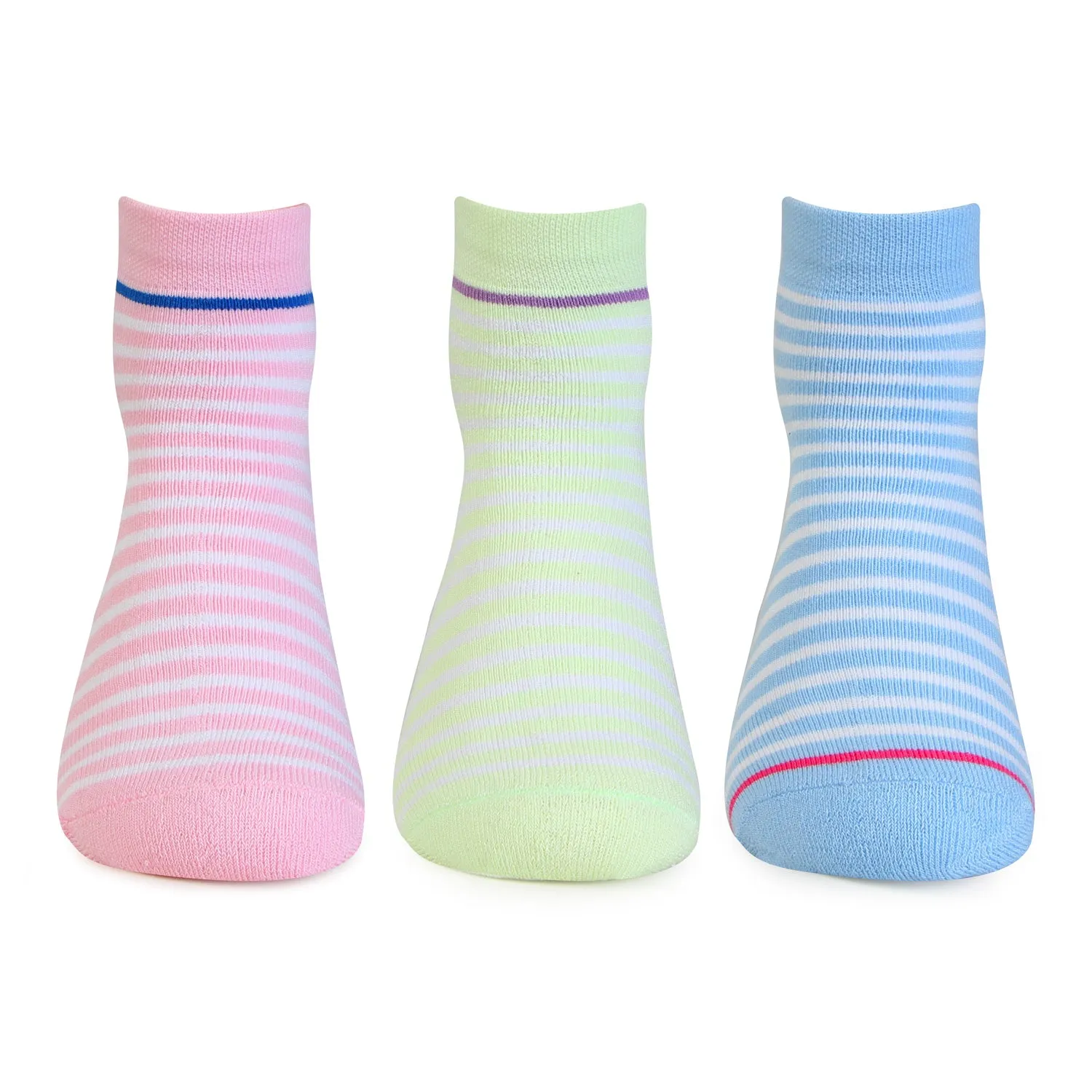 Women Ankle Length Cushioned Sports Socks-Pack Of 3