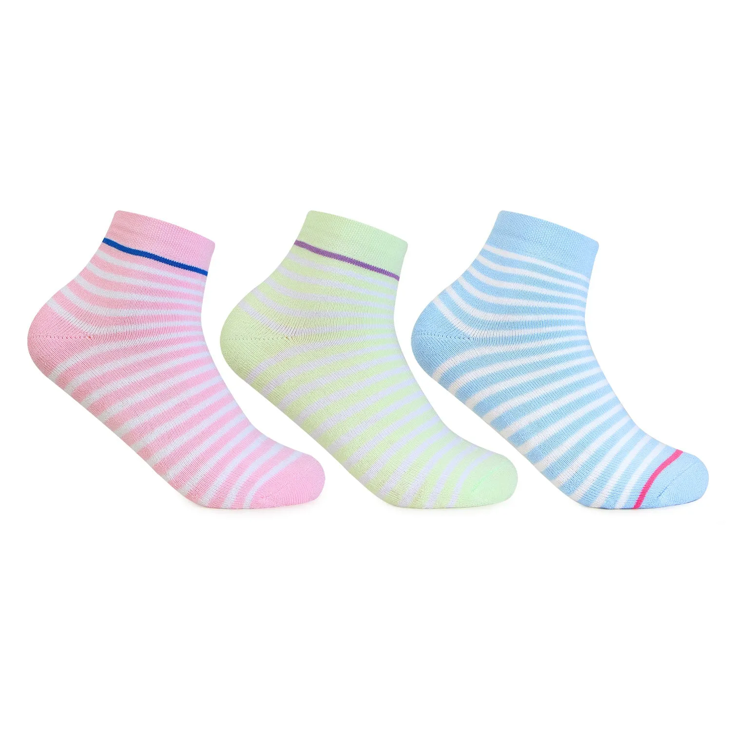 Women Ankle Length Cushioned Sports Socks-Pack Of 3